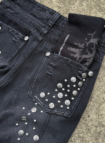 【GUBAN】Jobdatasheet Heavily Studded Jeans D35