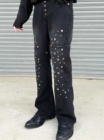 【GUBAN】Jobdatasheet Heavily Studded Jeans D35