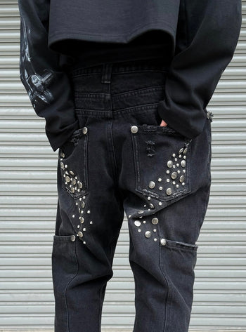 【GUBAN】Jobdatasheet Heavily Studded Jeans D35