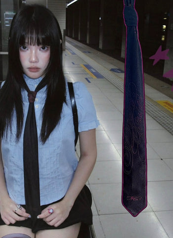 Neoclassical - Dream Tie — Black / Red 撞色領帶（黑紅） AC-A220