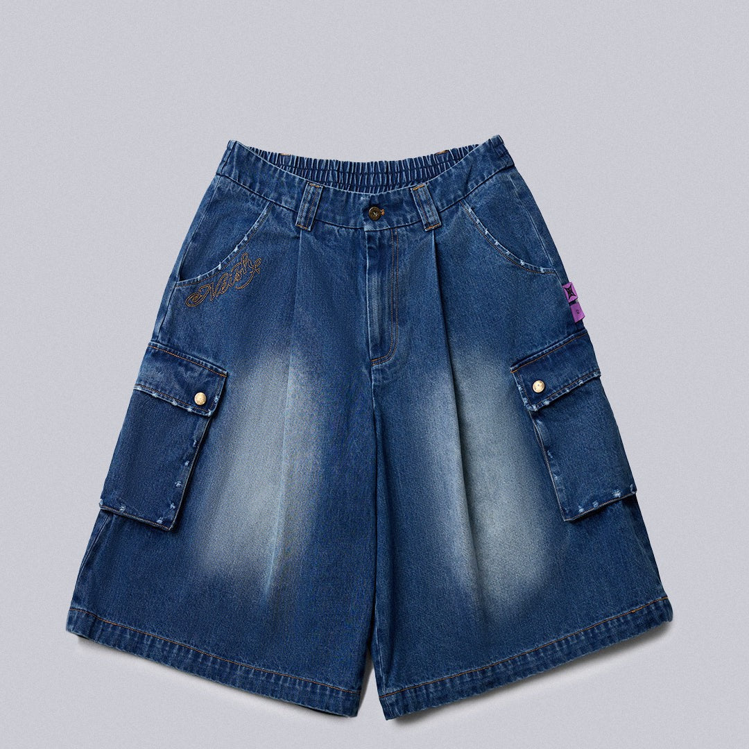 NEISH - Fracture Balloon Shorts (藍色)  P-N241