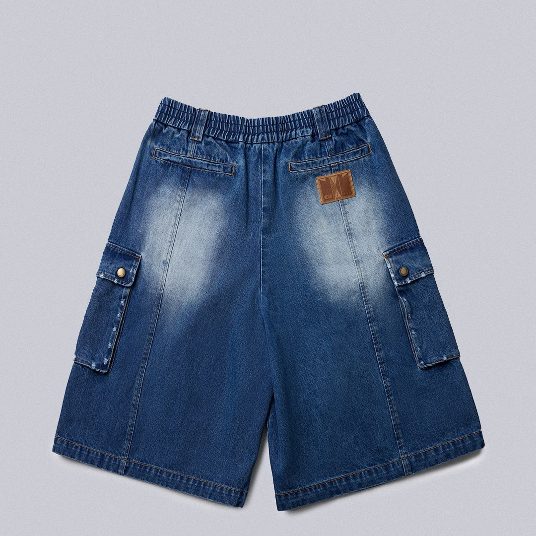 NEISH - Fracture Balloon Shorts (藍色)  P-N241