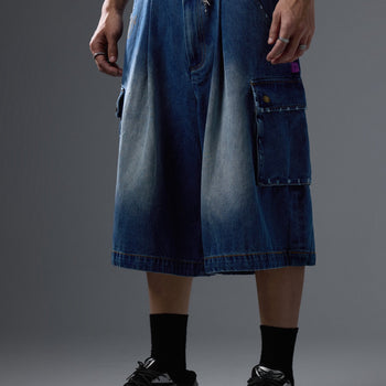 NEISH - Fracture Balloon Shorts (藍色)  P-N241