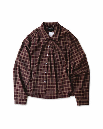 《NEVERLAND 》1332 LS SHIRTS寬短版格紋長袖襯衫