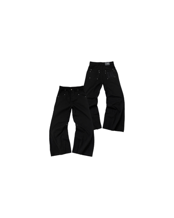E’TREALOUEST - Embroidered Wide Cut Cargo P-E166