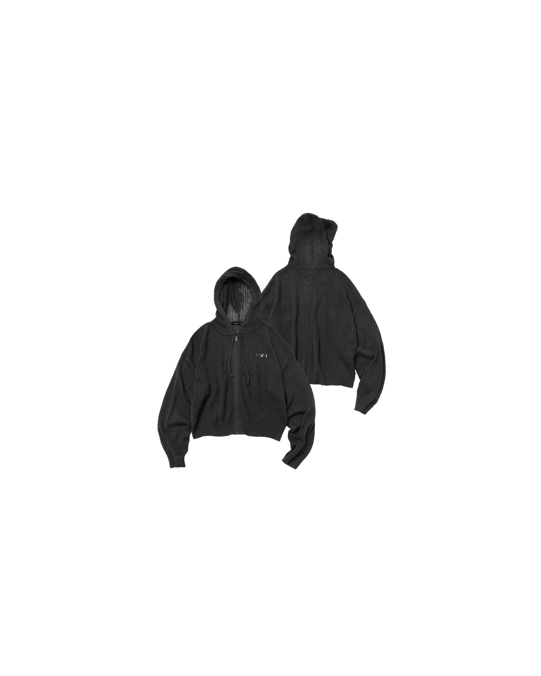 E’TREALOUEST - Hole Knit Double Zipper Sweater J-E101