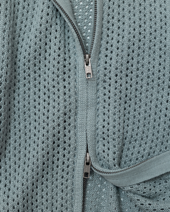 E’TREALOUEST - Hole Knit Double Zipper Sweater J-E101