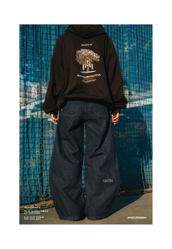 Apostle - 25AW BJ-02 "FAITH" Overlap Print Curve Jeans