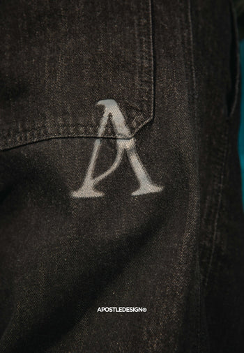 Apostle - 25AW BJ-02 "FAITH" Overlap Print Curve Jeans