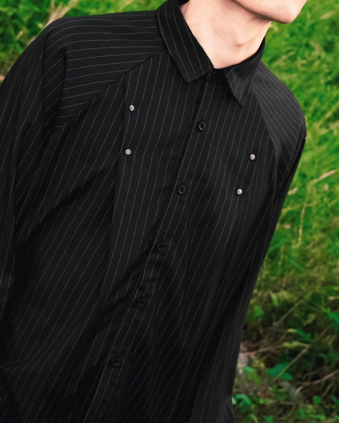 《NEVERLAND 》Plaid Rivet Shirts 鉚釘西裝襯衫