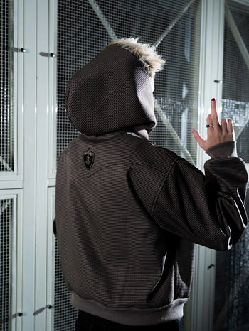ATONE X SIMONMADE AS-003 富家少爺 千鳥格 BOXY 帽T