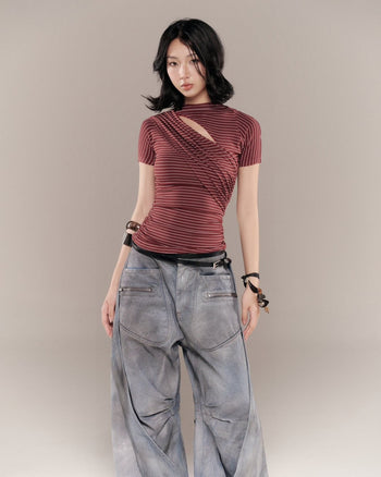 BUNNYHILL - P-B130 ARCHER PANTS VER JEAN 水洗灰牛仔長褲