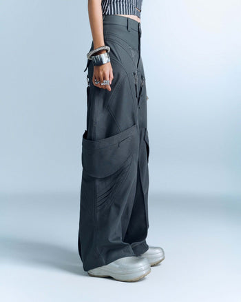 BUNNYHILL - P-B132 CAELUS PANTS 掛帶工裝褲