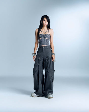 BUNNYHILL - P-B132 CAELUS PANTS 掛帶工裝褲