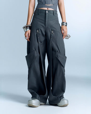 BUNNYHILL - P-B132 CAELUS PANTS 掛帶工裝褲