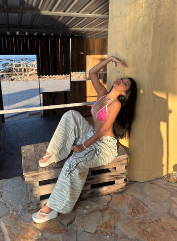 UNCOVER -P-U155  Zebra Wide-Leg Pants