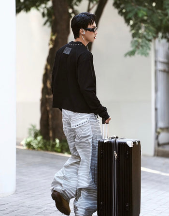 UNCOVER -P-U155  Zebra Wide-Leg Pants