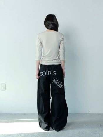 COIRIS - DREN BACK DIRTY LOGO 降落傘褲 [黑色] P-C157