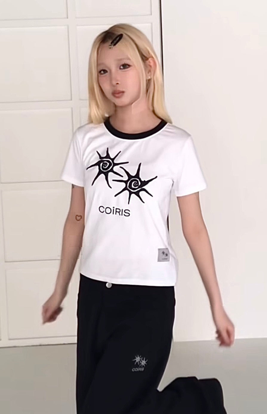 COIRIS - SOLUNA HALF T UNISEX 短袖T [白色] T-C1007