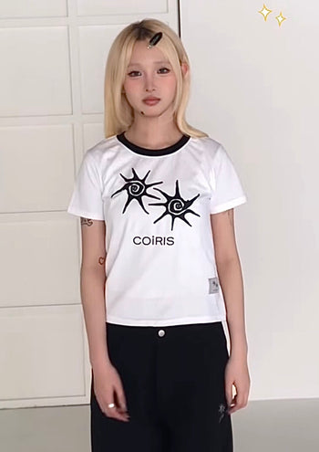 COIRIS - SOLUNA HALF T UNISEX 短袖T [白色] T-C1007