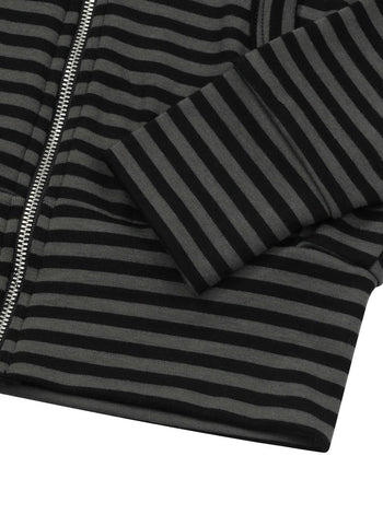 COIRIS - NAIRE RAGLAN STRIPE SLIM HOOD ZIP-UP 條紋外套 J-C99