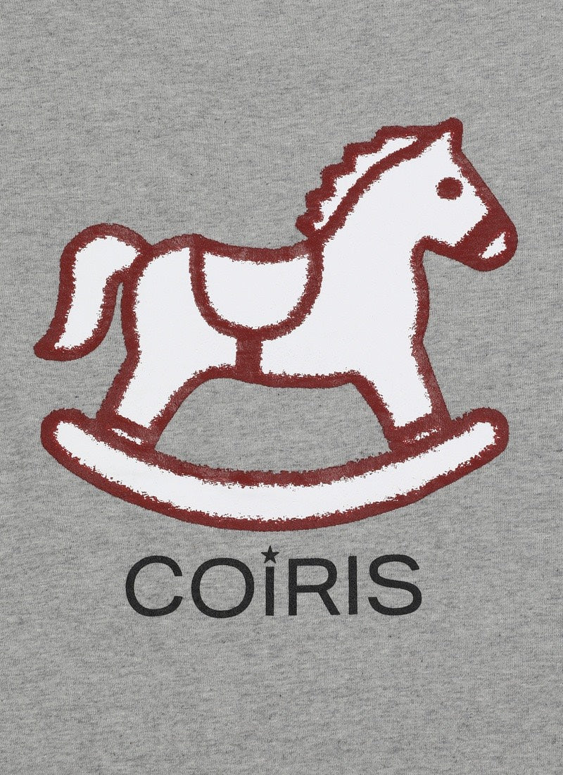 COIRIS - CRAYON HORSE GRAPHIC HALF T 印花短T [灰色] T-C1011