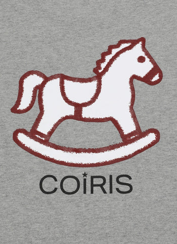 COIRIS - CRAYON HORSE GRAPHIC HALF T 印花短T [灰色] T-C1011