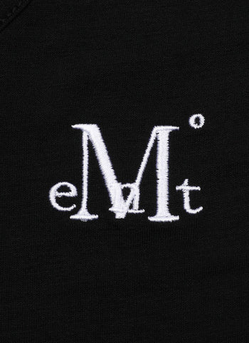 MUCENT - ESUNNIOR LACE V-NECK HALF T 蕾絲V領上衣[黑色] T-E1012