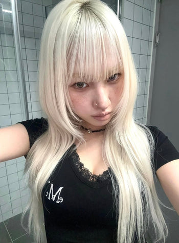 MUCENT - ESUNNIOR LACE V-NECK HALF T 蕾絲V領上衣[黑色] T-E1012