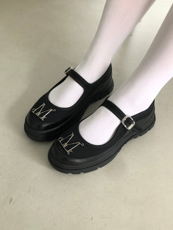 MUCENT - TILIA METAL LOGO POINT MARY JANE SHOES 瑪莉珍鞋 AC-E185