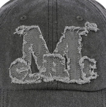 MUCENT - VINTAGE WASHING APPLIQUE BALL CAP [洗舊灰 灰LOGO] AC-E188