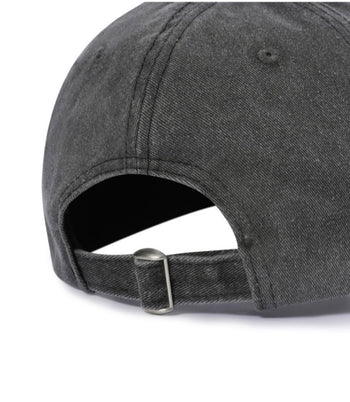 MUCENT - VINTAGE WASHING APPLIQUE BALL CAP [洗舊灰 灰LOGO] AC-E188