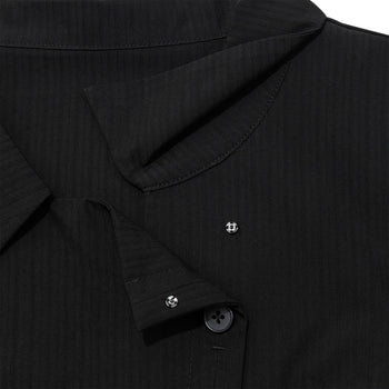 TCM - 3-button stripe half shirt (黑色) T-C1025