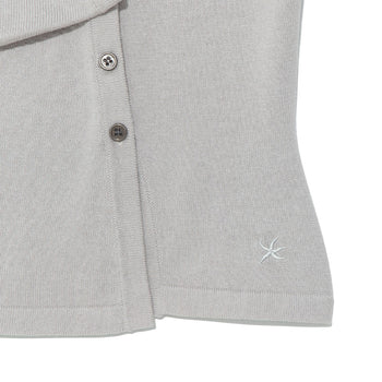 TCM - draped half knit cardigan (灰色) T-C1027
