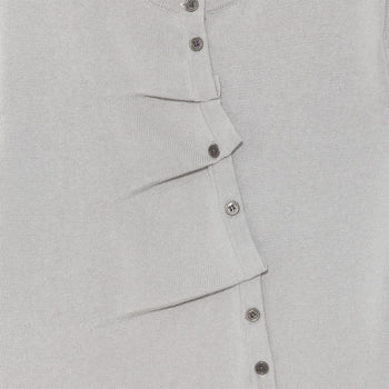 TCM - draped half knit cardigan (灰色) T-C1027