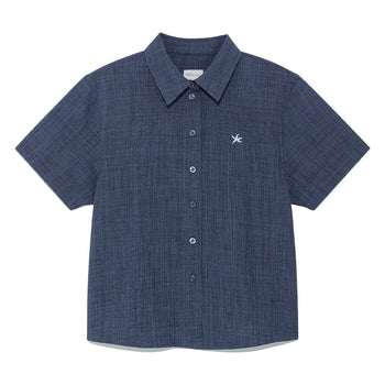 TCM - mini logo textured half shirt 女版 T-C1028