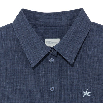 TCM - mini logo textured half shirt 女版 T-C1028