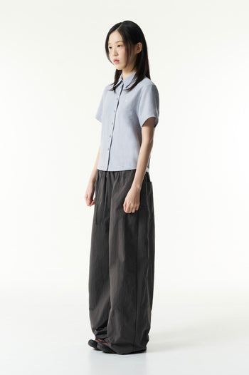 TCM - mini logo textured half shirt 女版 T-C1028