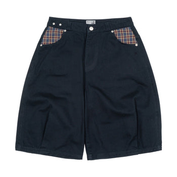TCM - check pocket half pants (navy) P-C171