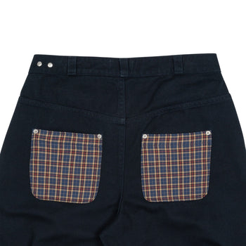 TCM - check pocket half pants (navy) P-C171
