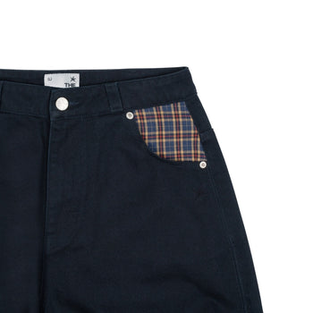 TCM - check pocket half pants (navy) P-C171