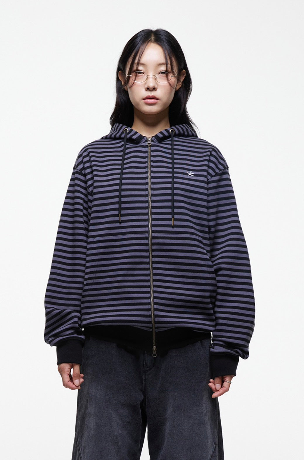 TCM - at hooded zip-up (炭灰色) J-C103