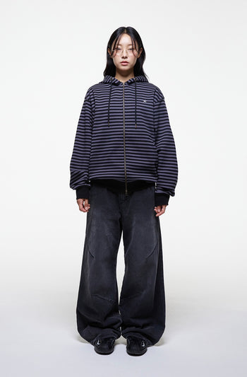 TCM - at hooded zip-up (炭灰色) J-C103