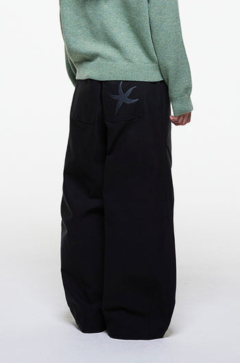 TCM - starfish chino pants (黑色) P-C172