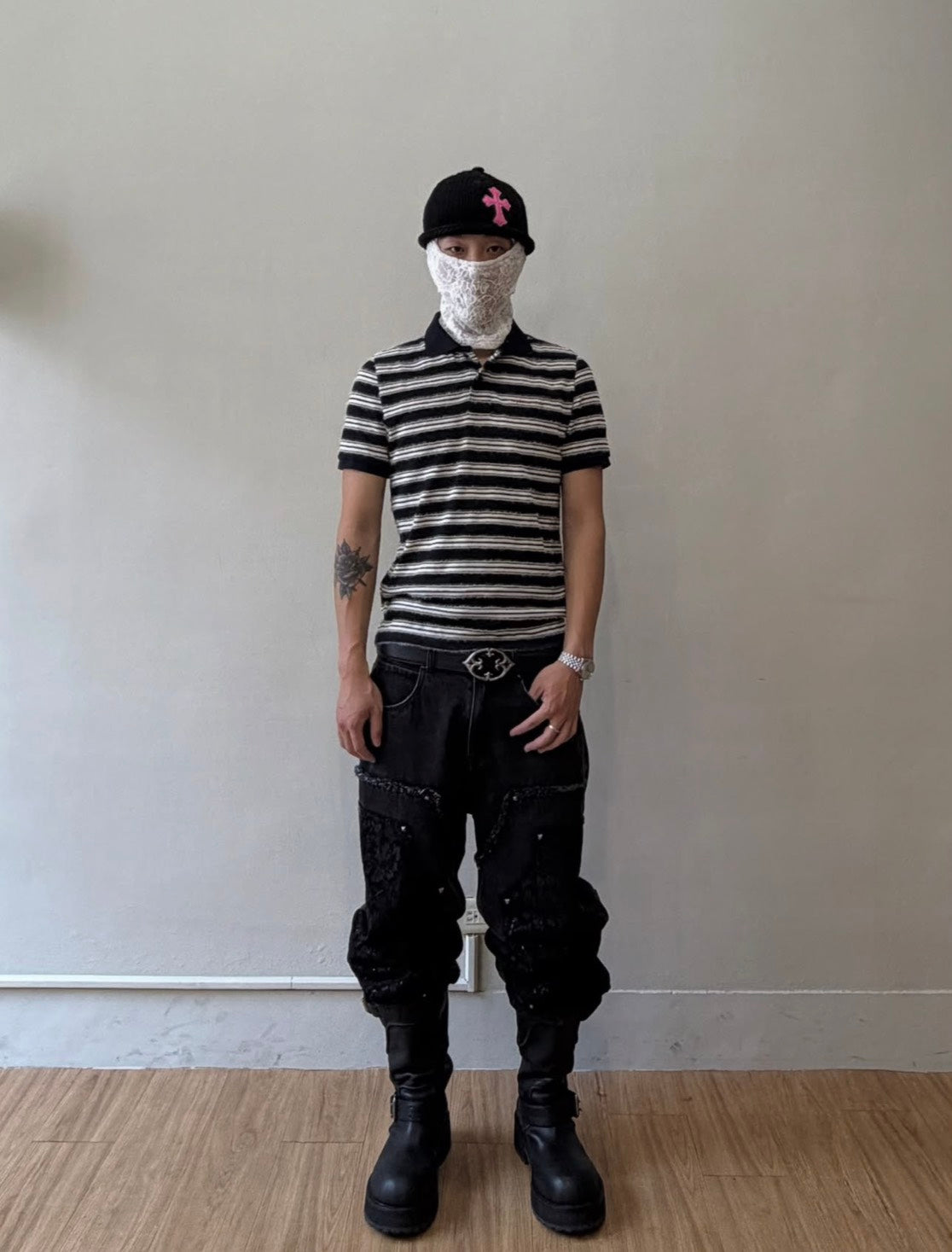 Orphans Club 條紋polo襯衫 T-B1147