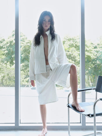 OWST - P-O149 白色抽繩長褲