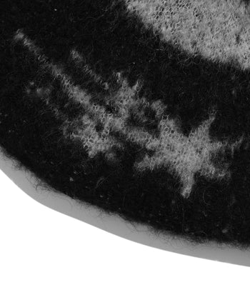 NICEGHOSTCLUB - STRIPE 3-STAR LOGO MOHAIR BEANIE 條紋三星標誌馬海毛針織帽 AC-N182