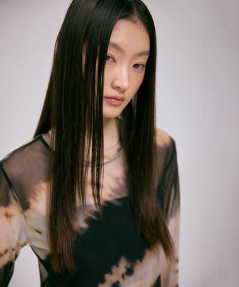 FLARE UP - Sheer Mesh Long Sleeve 透視網紗長袖 T-F1098