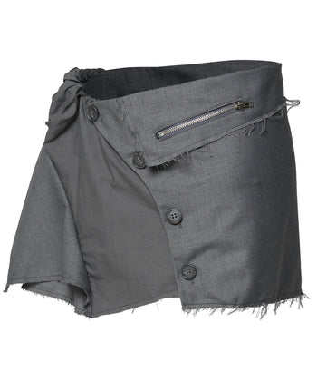 FLARE UP - Asymmetrical Layered Mini Skirt 不對稱層疊迷你裙 P-F211