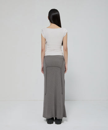 FLARE UP - Layered Bustier T-Shirt 疊層胸衣T卹 T-F1090 (白色)